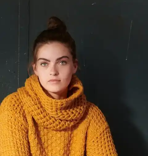 Billig Loop im Webstrukturmuster aus Lala Berlin Lovely Cotton