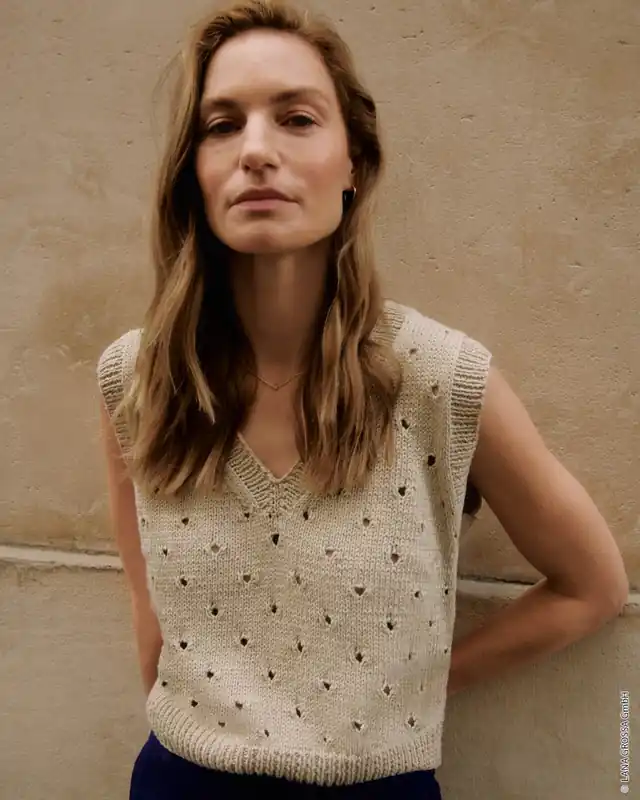 Heißes Angebot Pullunder Mit Lochmuster aus Dodici