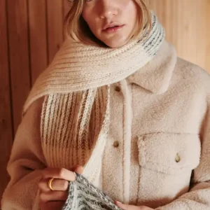 Schal mit zweifarbigen Patent aus Ecopuno/Setasuri Sichere Zahlung