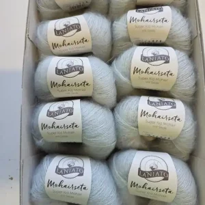 Original 250g Laniato Mohairseta in Farbe 41 Hellgrau
