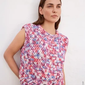Top Mit Fallmaschenmuster aus Gelato Schnäppchen