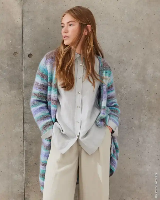 Neue Kollektion Lange Jacke aus Gianna & Silkhair