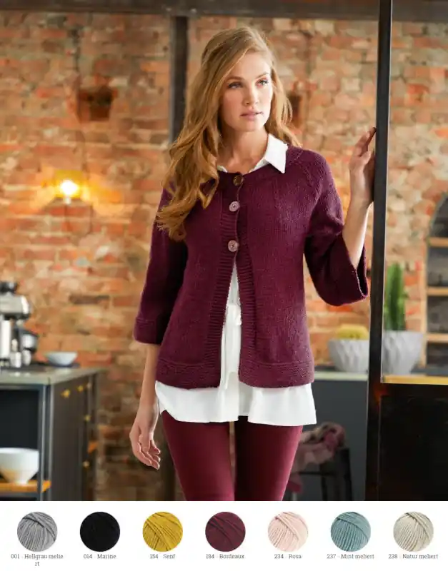 Kurze Jacke mit Halbarm aus Bingo (Melange) Großhandel