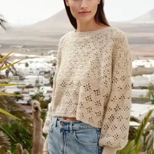 Häkelpullover aus Ecopuno Ausverkauf