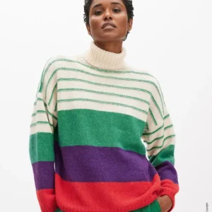 Streifenpullover Glatt Rechts Mit Glatt aus Links-Streifen - Ecopuno Neu