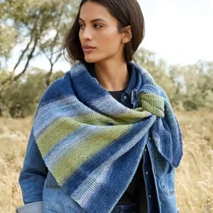 Exklusiv Dreieckstuch aus Gomitolo Fusione