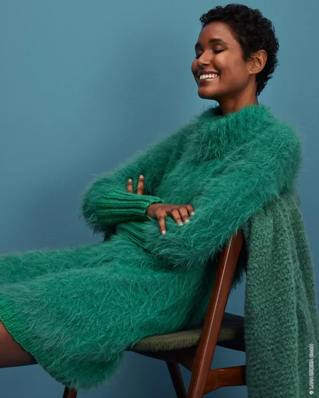 Gratis Versand Kleid Glatt Rechts aus Basta & Cool Merino Big