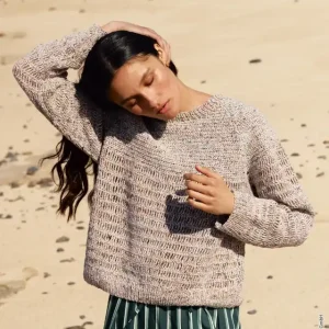 Sichere Zahlung Raglanpullover In Gittermuster Und Festen Maschen aus Maglia