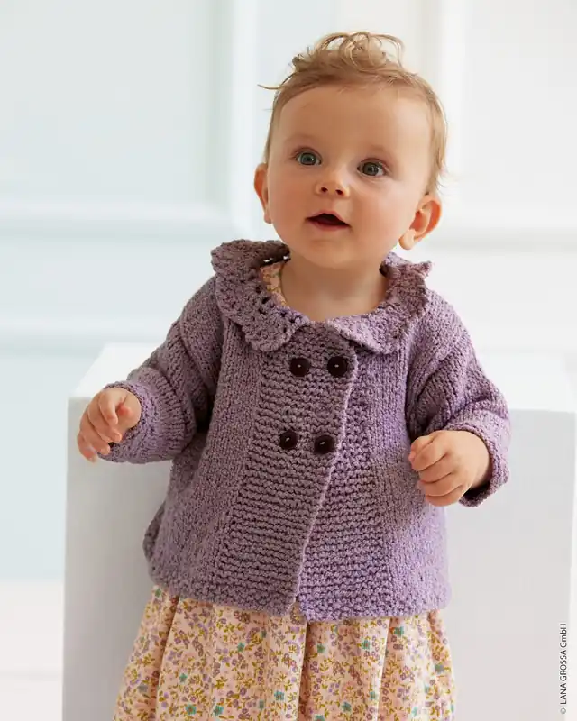 Jäckchen Mit Zierkragen aus Riccio Kostenloser Versand