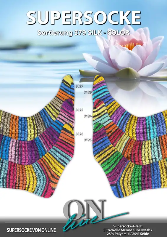 ONline Supersocke Sort. 379 Silk-Color 100g Saisonangebot