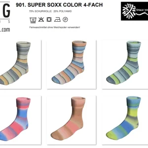 Super Soxx 100g 4-fädig Mix Pack Soxx Ab Werk