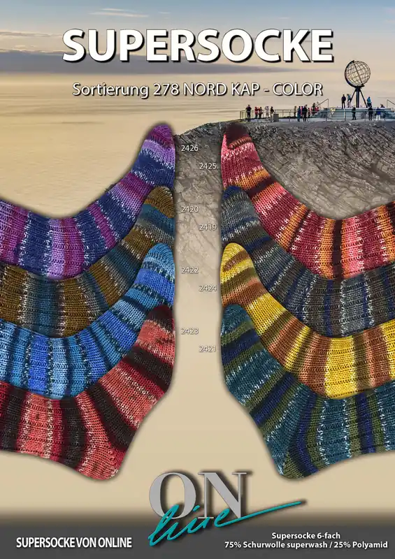 ONline Supersocke 6-fach 150g Sort. 278 Nord Kap Mega-Angebot