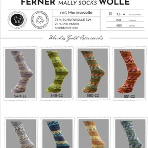 Ferner Wolle Mally Socks 6-fach Merino 2022 Kracherpreis