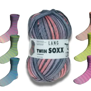Twin Soxx 100g 4-fädig 1099 HappyStripes Handgefertigt