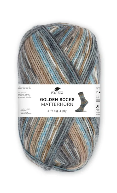 Markenware Pro Lana Golden Socks 4-fach Matterhorn