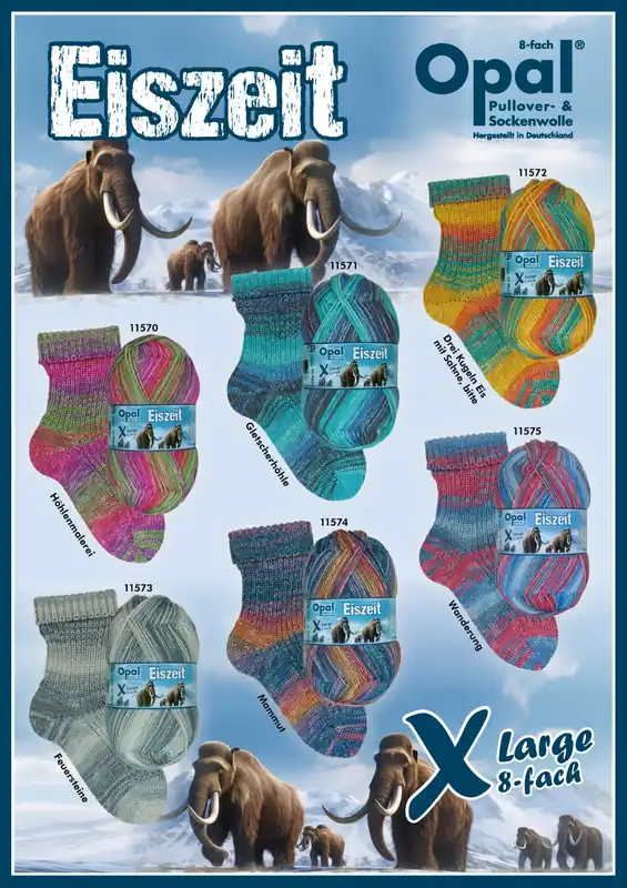 OPAL 8-fach 150g Xlarge Eiszeit Markenware