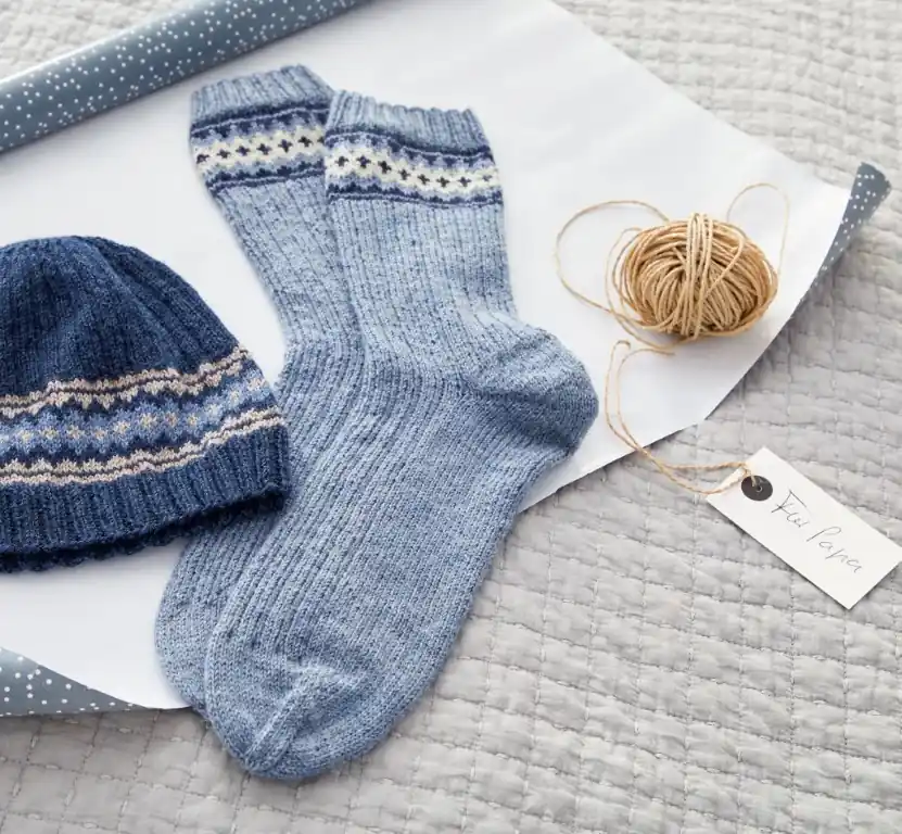 Neue Ware Socken mit Norwegerborte aus Meilenweit 50g