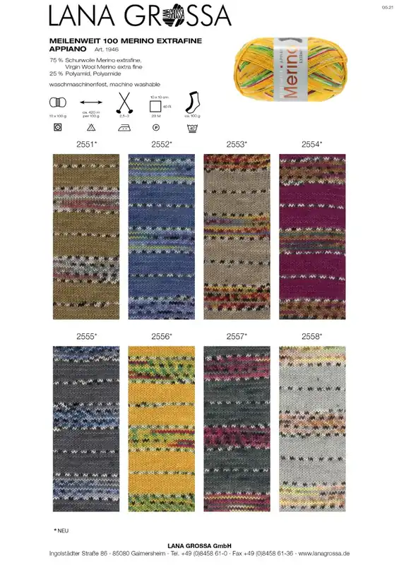 Heißes Angebot MEILENWEIT 100g Merino Extrafine Appiano