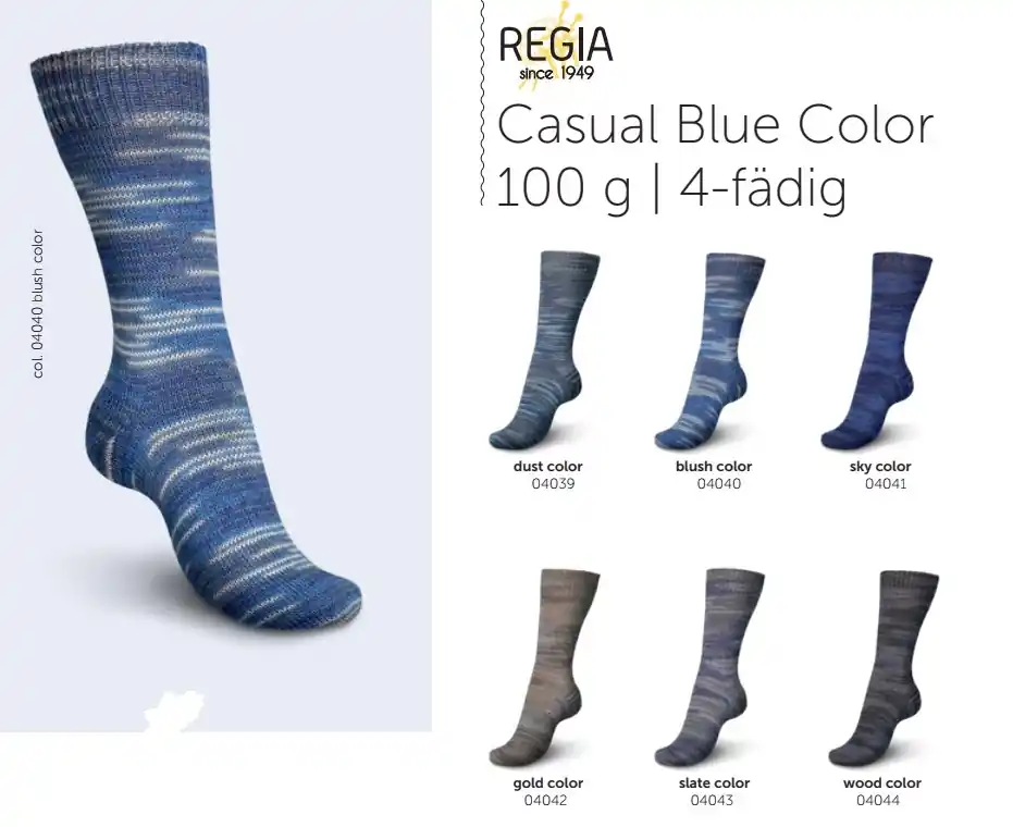 Beliebt Regia 4-fach Casual Blue Color