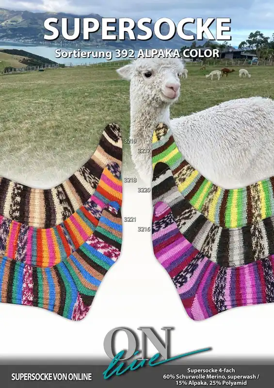 Jetzt Bestellen ONline Supersocke Sort. 392 Alpaka-Color