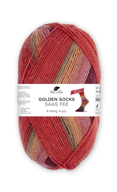 Pro Lana Golden Socks Saas Fee Strech 4-fach Meistverkauft