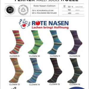 Ferner Wolle Mally Socks ROTE NASEN 6-fach Top-Seller
