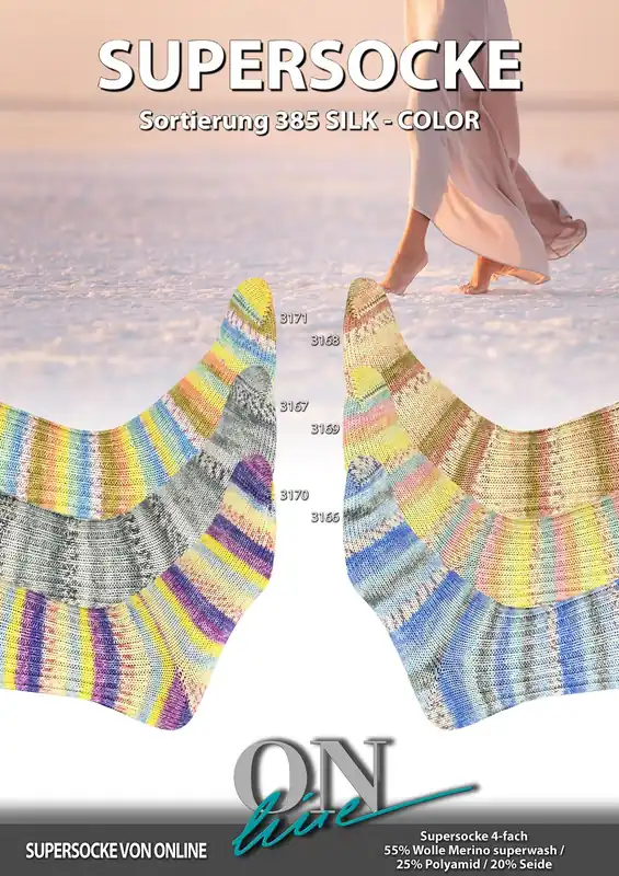 Expressversand ONline Supersocke Sort. 385 Silk-Color 100g