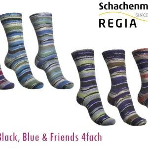 Beliebt REGIA 4-fach Black, Blue & Friends