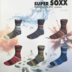 Sichere Zahlung Super Soxx Merino Color 4-fach ElementSoxx