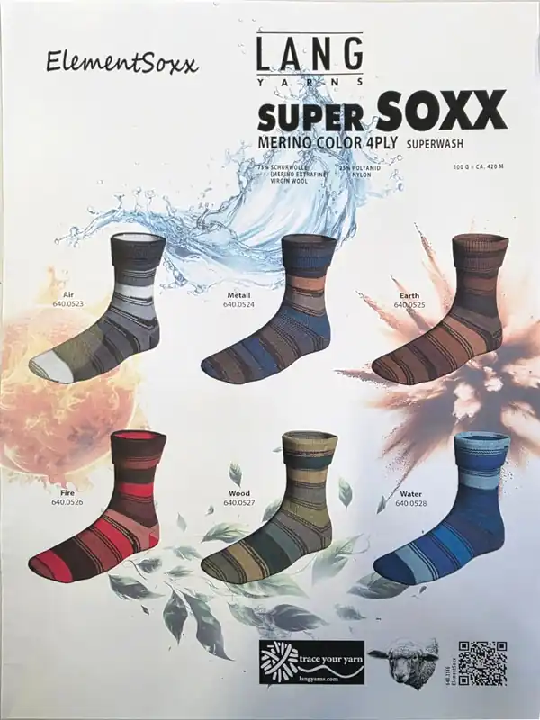 Sichere Zahlung Super Soxx Merino Color 4-fach ElementSoxx