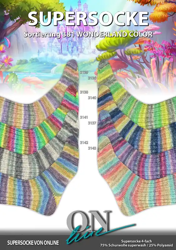 ONline Supersocke Sort. 381 Wonderland Color Mengenrabatt