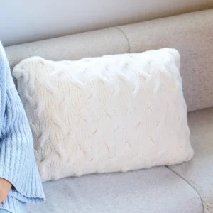 Kissenhülle Im Versetzten Rippenzopfmuster aus Alta Moda Alpaca Jetzt Zugreifen