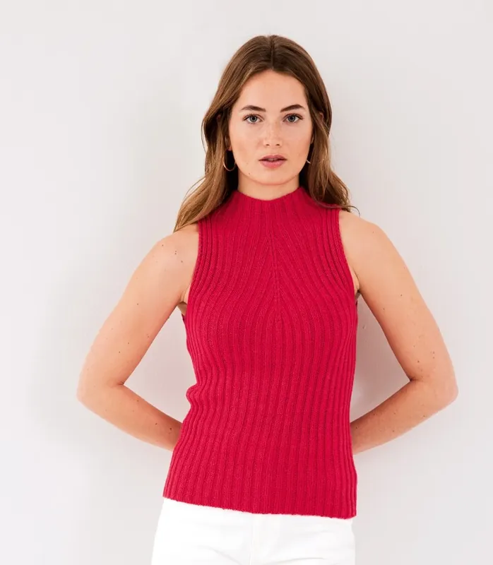 Schnäppchen Top mit Rippen aus Linarte