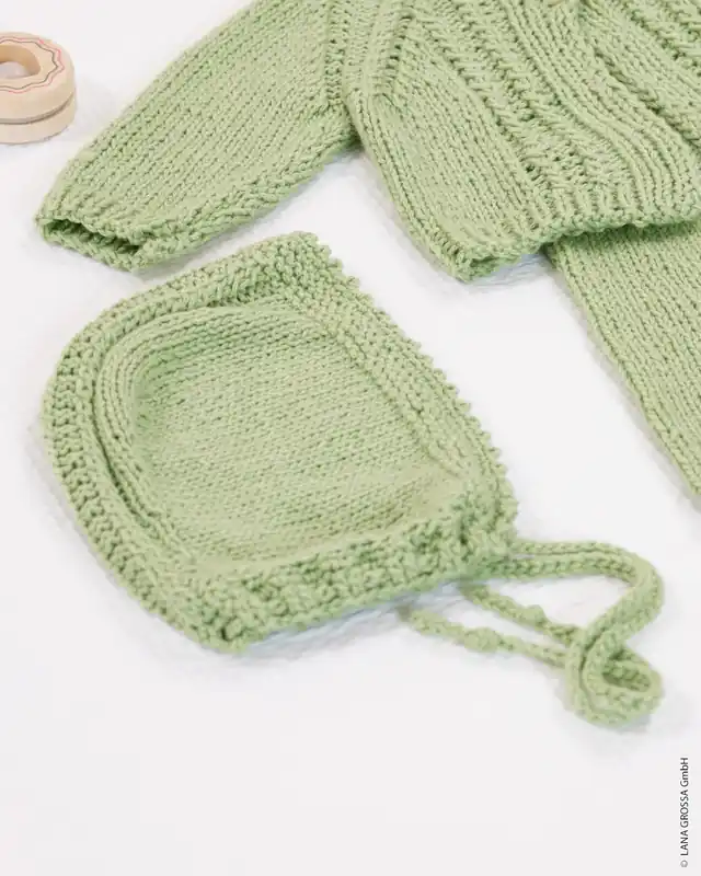 Zertifiziert Mütze Mit Musterstreifen aus Alta Moda Cotolana