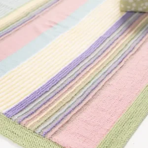 Gratis Versand Babydecke mit Streifen aus Pro Lana Baby Micro