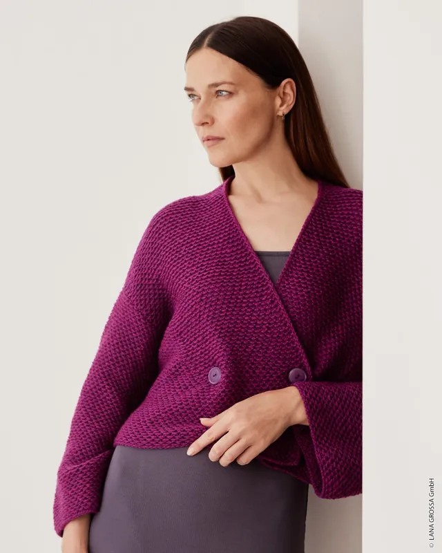 Jacke In Webmuster aus Cool Merino Meistverkauft