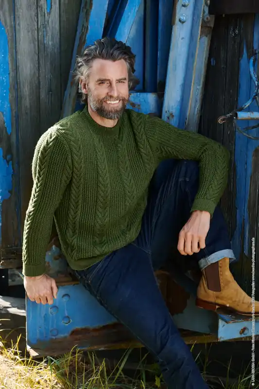 Markenware Herrenpullover aus Cool Wool