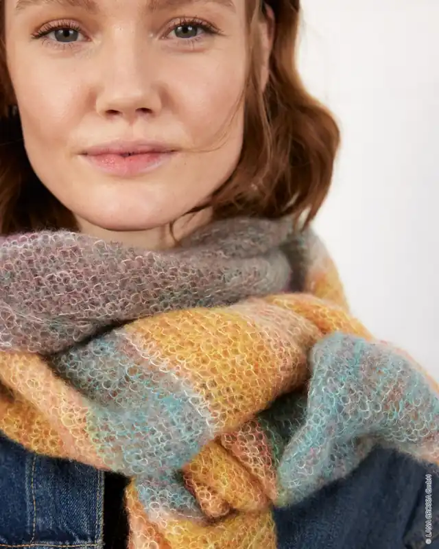 Stola aus Silkhair Print Highlight