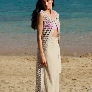 Weste / Kleid Im Stäbchenlochmuster aus Solo Lino Günstig