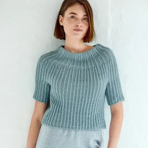 Jetzt Zugreifen Rundpassenpullover (kurzärmelig) aus Cool Wool Mélange (We Care)