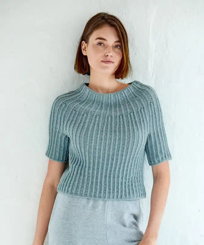 Jetzt Zugreifen Rundpassenpullover (kurzärmelig) aus Cool Wool Mélange (We Care)