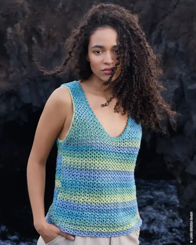 Top Mit Pikotrand aus Gomitolo Mambo Direkt Vom Hersteller