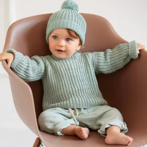 Angebot Babypullover Mit Halbpatentmuster aus Elastico