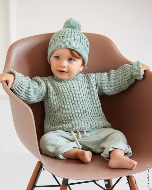 Angebot Babypullover Mit Halbpatentmuster aus Elastico