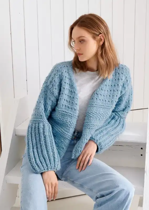 kurze Jacke im Mustermix aus Per Lei (GOTS) Limited Edition