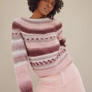 Top Down Häkelpullover aus Gomitolo Dipinto Garantierte Lieferung