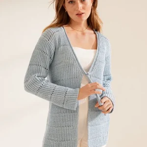 Neue Ware Cardigan mit Lochmuster aus Elastico