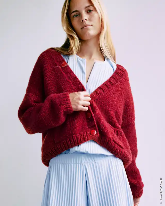 Jacke Mit Taschen aus Ecopuno Chunky Jetzt Zugreifen