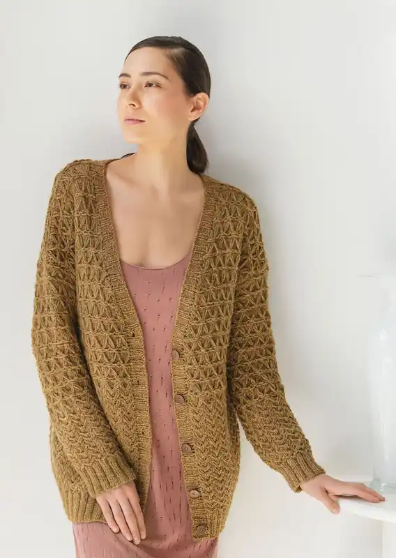 Sonderangebot Jacke im Hebenmaschenmuster aus Alta Moda Alpaca