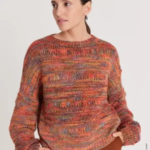 Pullover Mit Fallmaschenmuster aus Cool Merino Big (Color) Online Kaufen